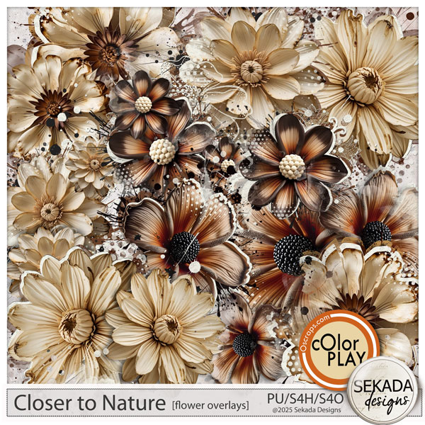 Closer to Nature Flower Overlays by Sekada Designs 