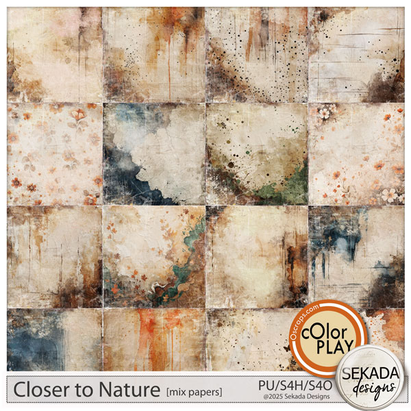Closer to Nature Mix Papers by Sekada Designs  
