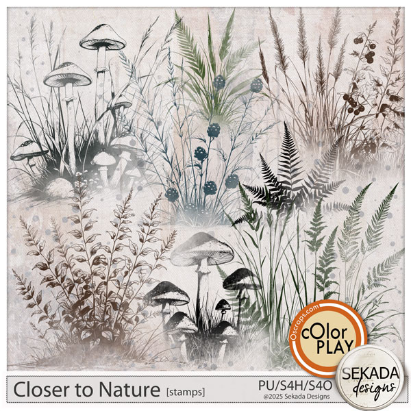 Closer to Nature Stamps by Sekada Designs