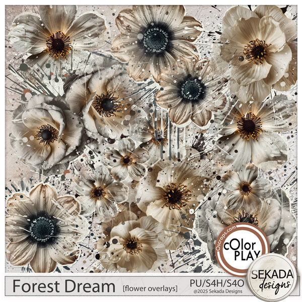 Forest Dream Flower Overlays by Sekada Designs