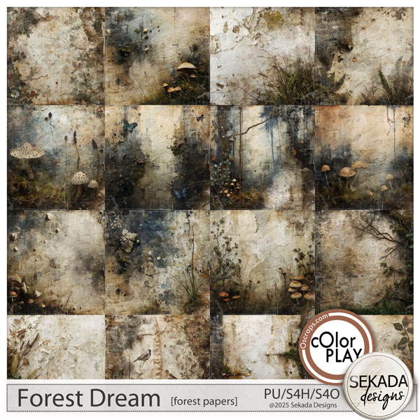 Forest Dream Forest Papers by Sekada Designs