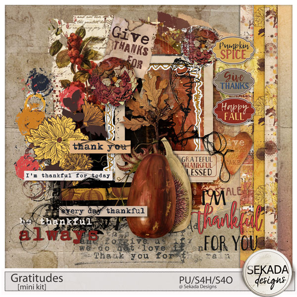 Gratitudes Mini Kit by Sekada Designs