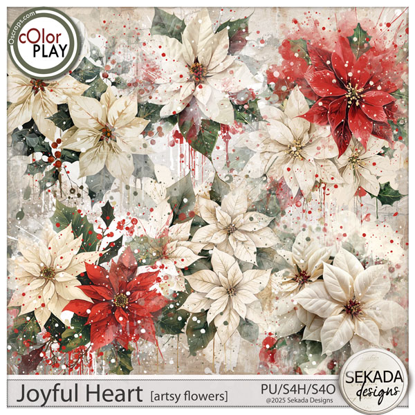 Joyful Heart Artsy Flowers by Sekada Designs