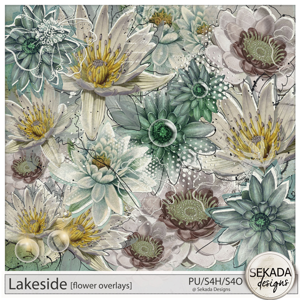 Lakeside Flower Overlays by Sekada Designs