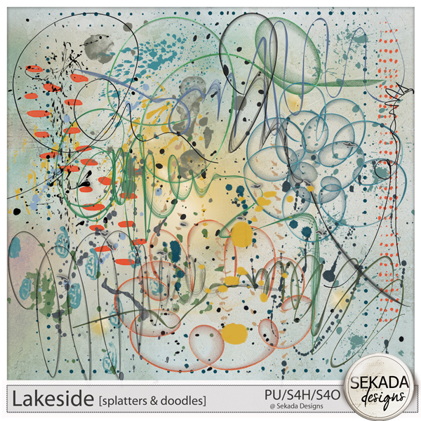 Lakeside Splatters & Doodles by Sekada Designs 