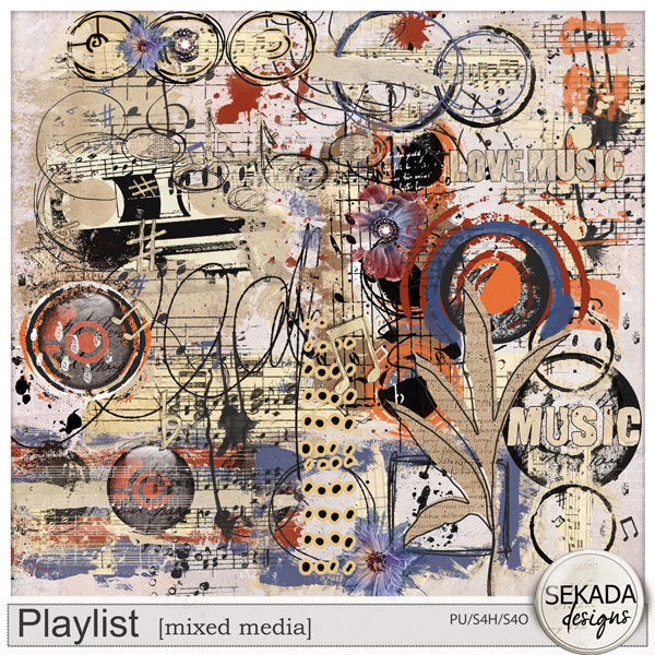 Playlist Mix Media by Sekada Designs