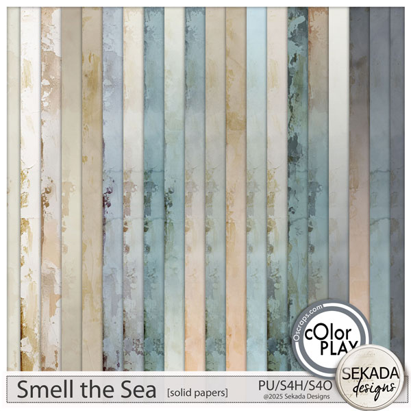 Smell the Sea Solid Papers by Sekada Designs