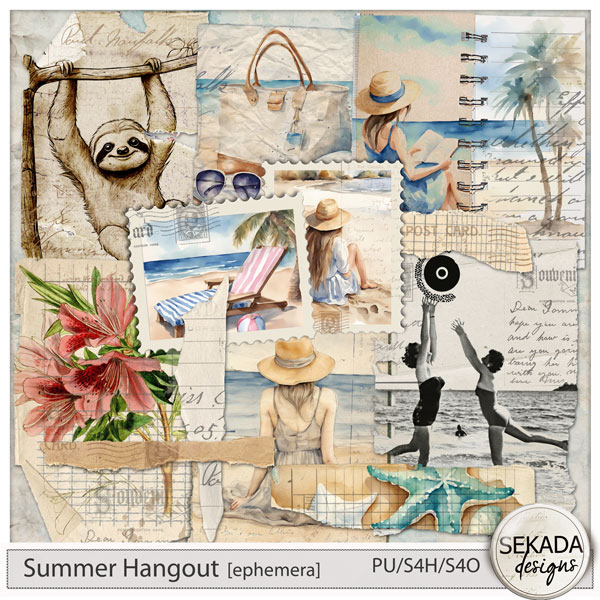 Summer Hangout Ephemera by Sekada Designs