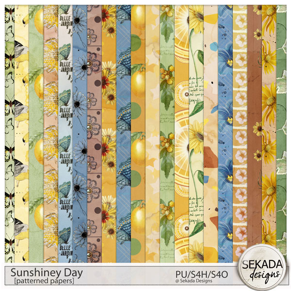 Sunshiney Day Patterned Papers by Sekada Designs
