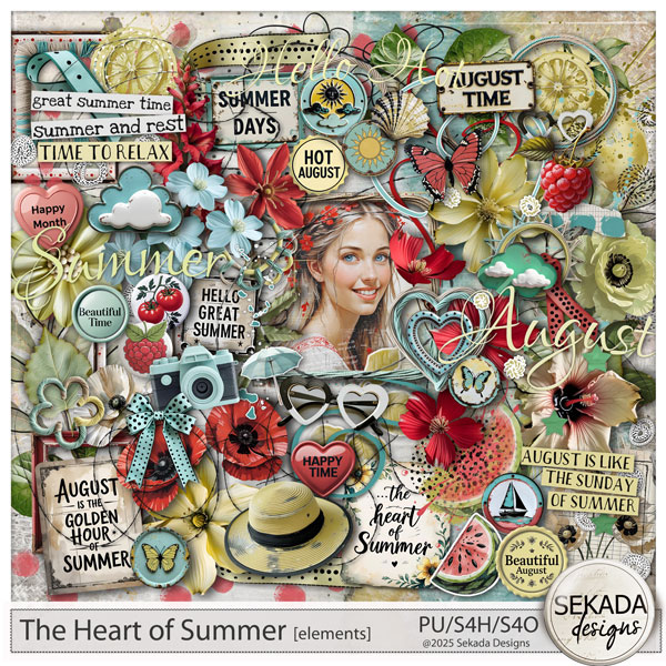The Heart of Summer Elements by Sekada Designs 