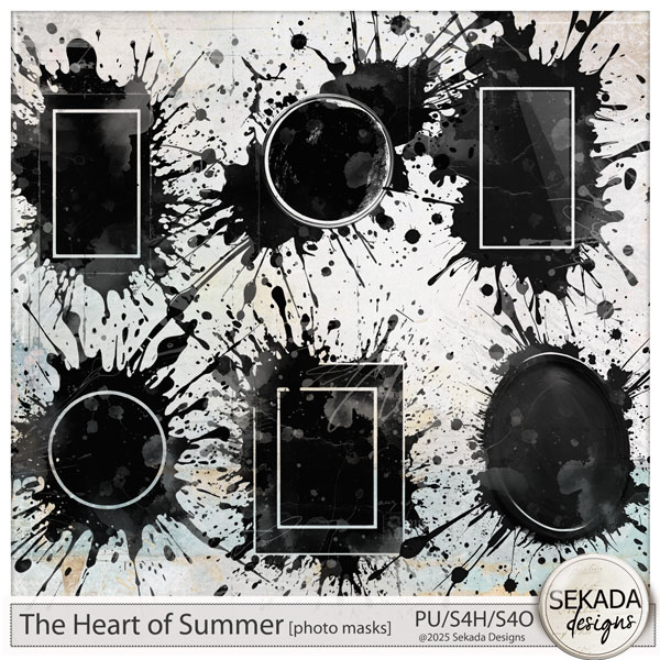 The Heart of Summer Photo Masks by Sekada Designs