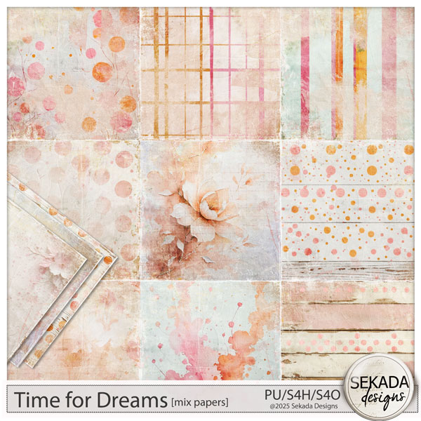 Time for Dreams Mix Papers by Sekada Designs