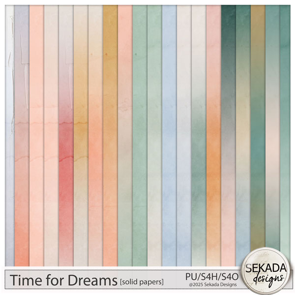 Time for Dreams Solid Papers by Sekada Designs 