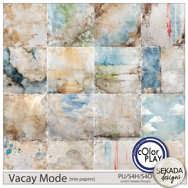 Vacay Mode Mix Papers by Sekada Designs 