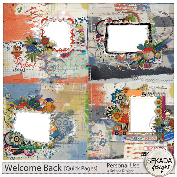 Welcome Back Quick Pages by Sekada Designs