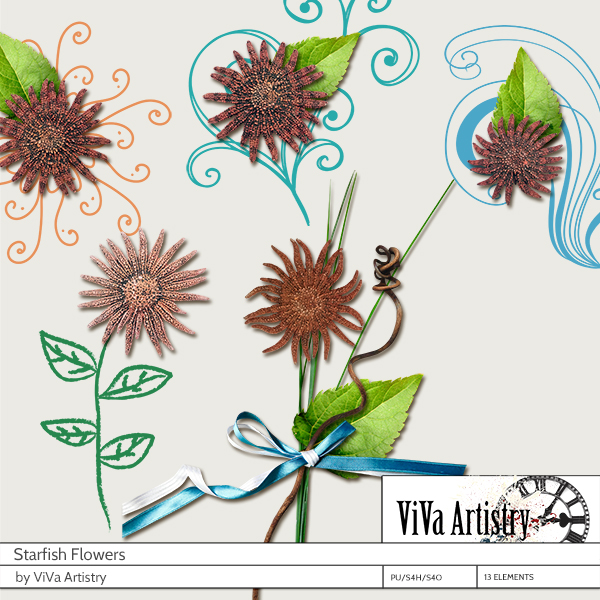 Beach Boho Starfish Flowers Beach Boho Starfish Flowers