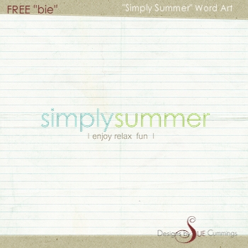 Simply Summer FREE Wordart