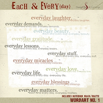 Each and Every Day Wordart No 1