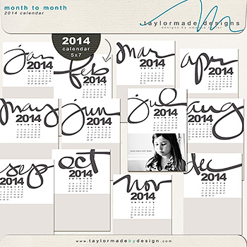 Month to Month 2014 Calendar