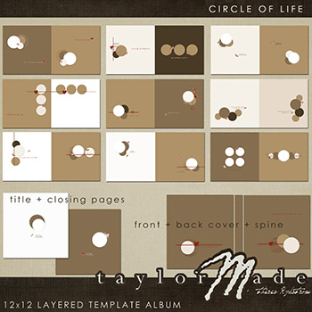 Circle of Life - 12x12 Layered Templat Album