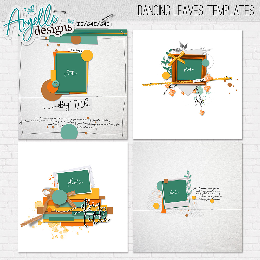 Dancing Leaves Templates by Angelle Designs  