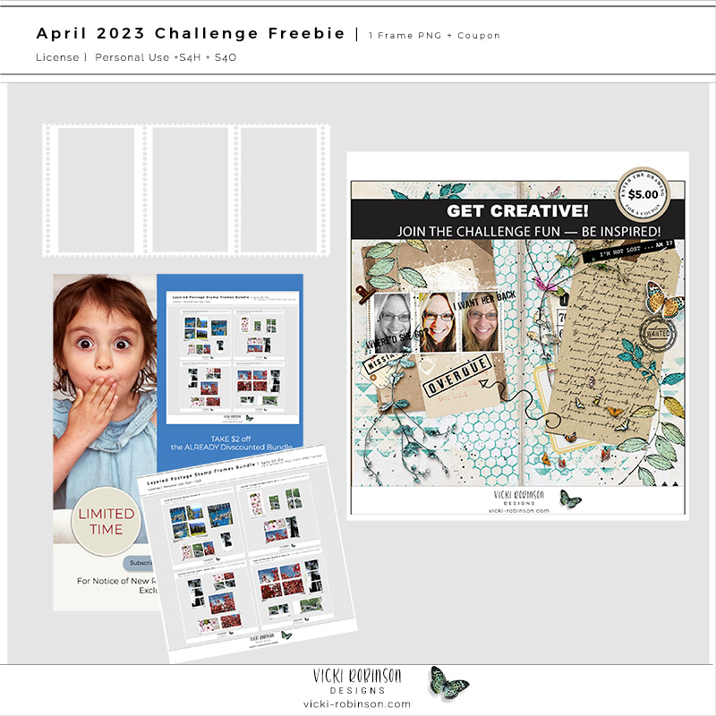 April 2023 Challenge Freebie and Coupon