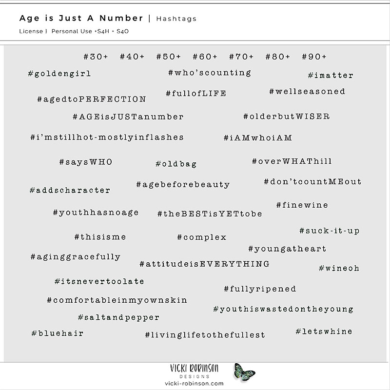 Age is a Just Number Hashtags