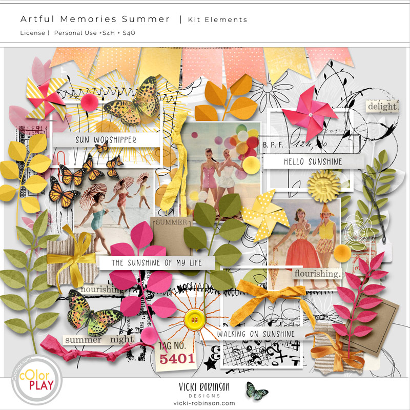 Artful Memories Summer Kit Elements