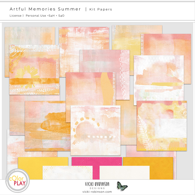 Artful Memories Summer Kit Papers