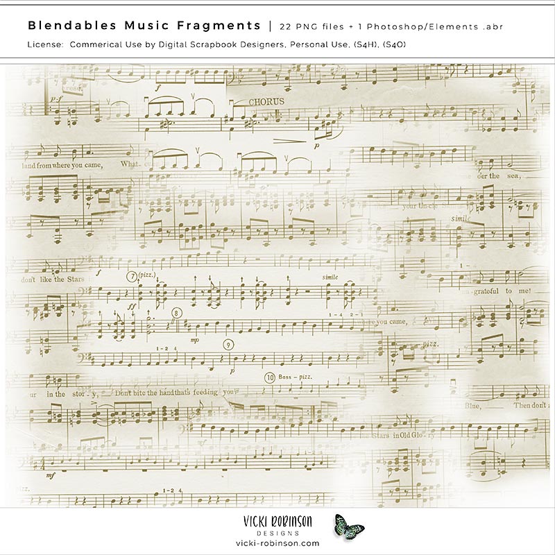 Blendables Music Fragments and Brushes