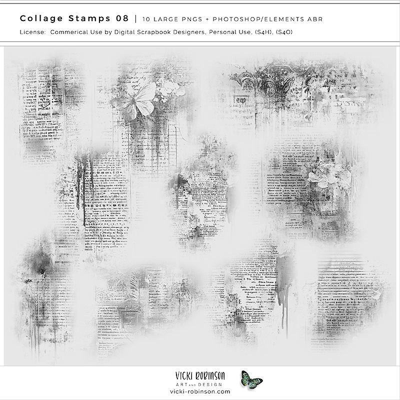 Collage Stamps and Brushes 08