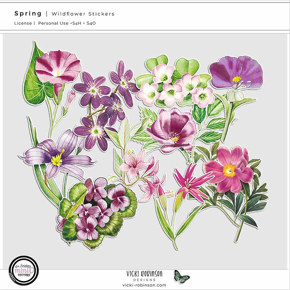 Spring Wildflower Stickers