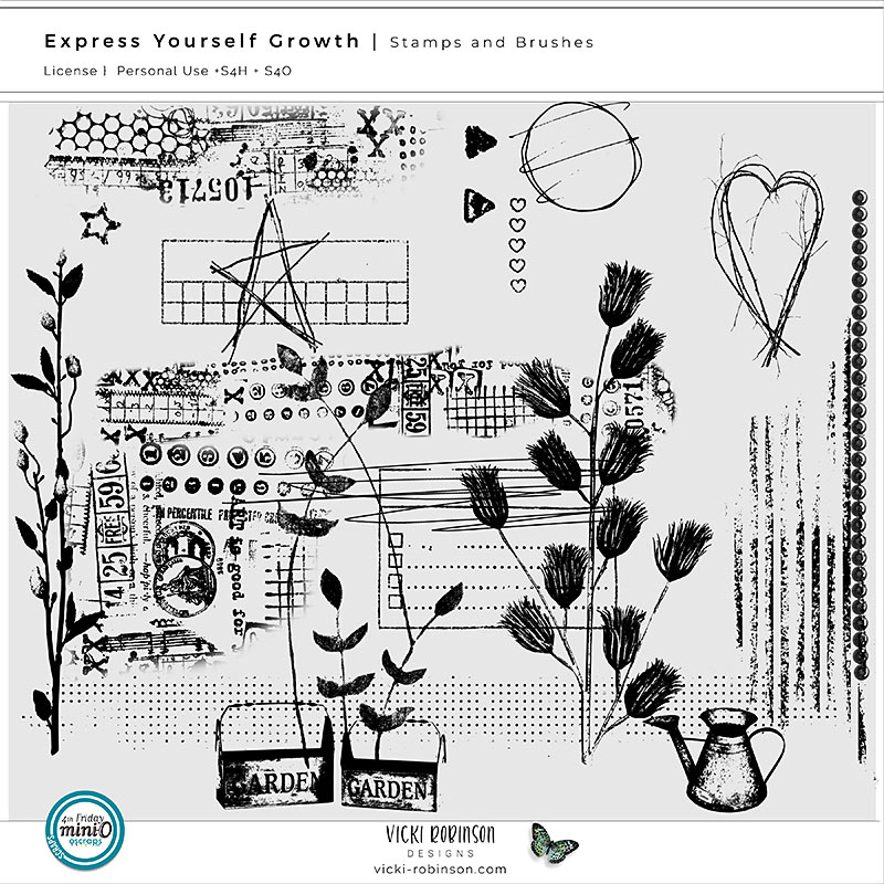 Express Yourself Growth Stamps and Brushes
