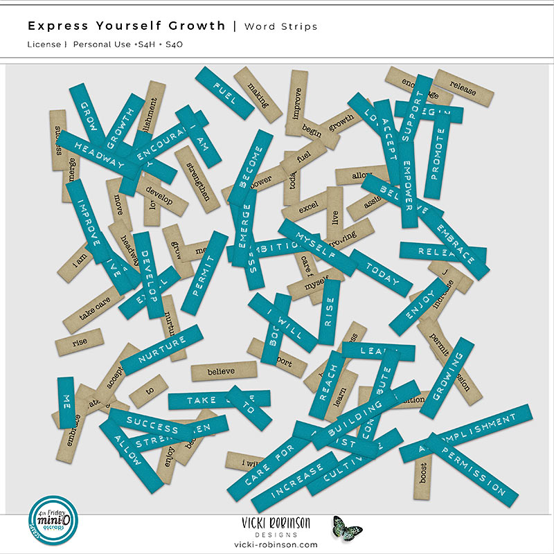 Express Yourself Growth Word Strips