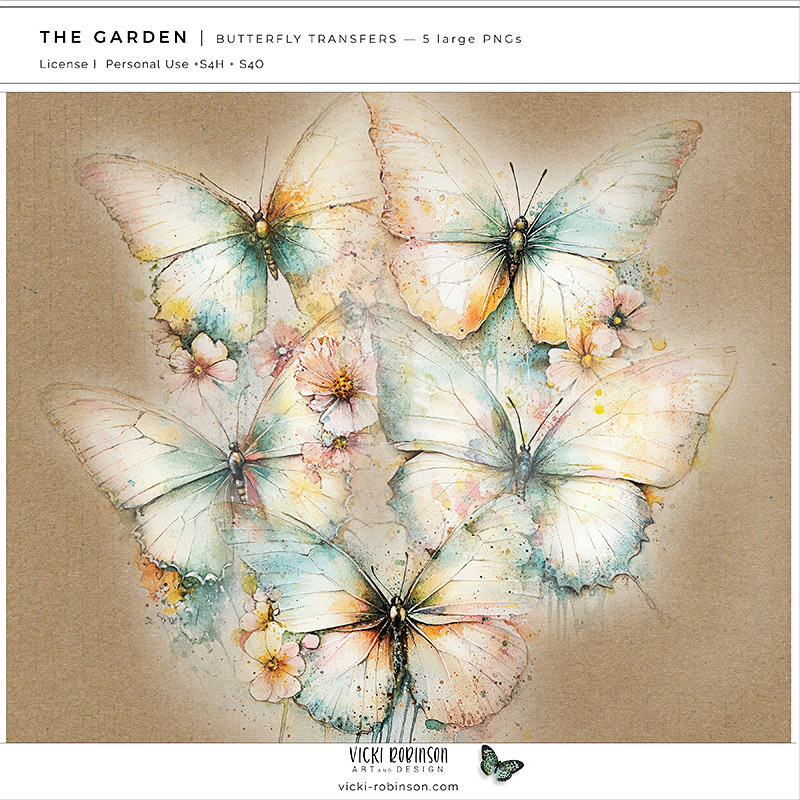 The Garden Butterfly Transfers
