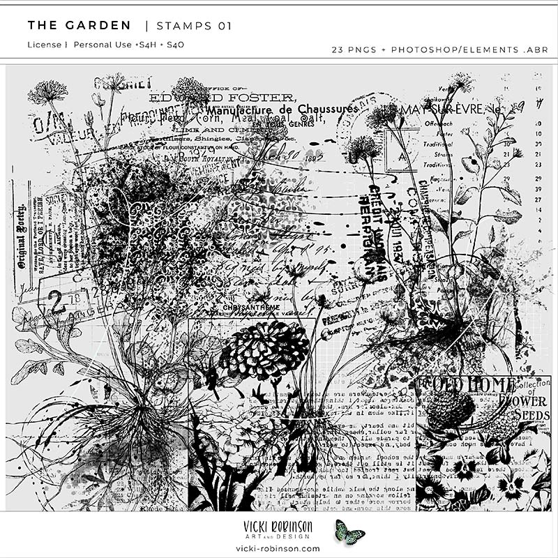 The Garden Stamps and Brushes 01