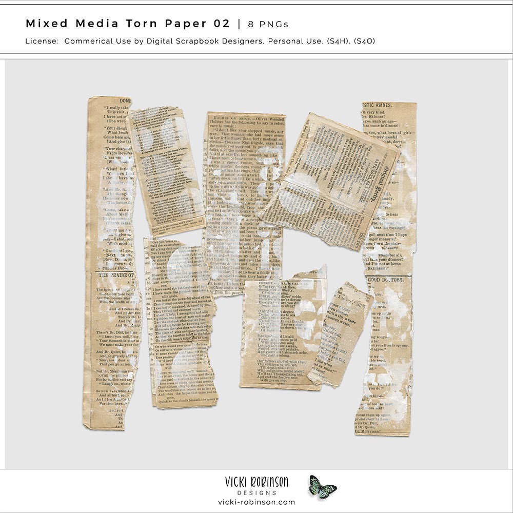 Mixed Media Torn Paper 02