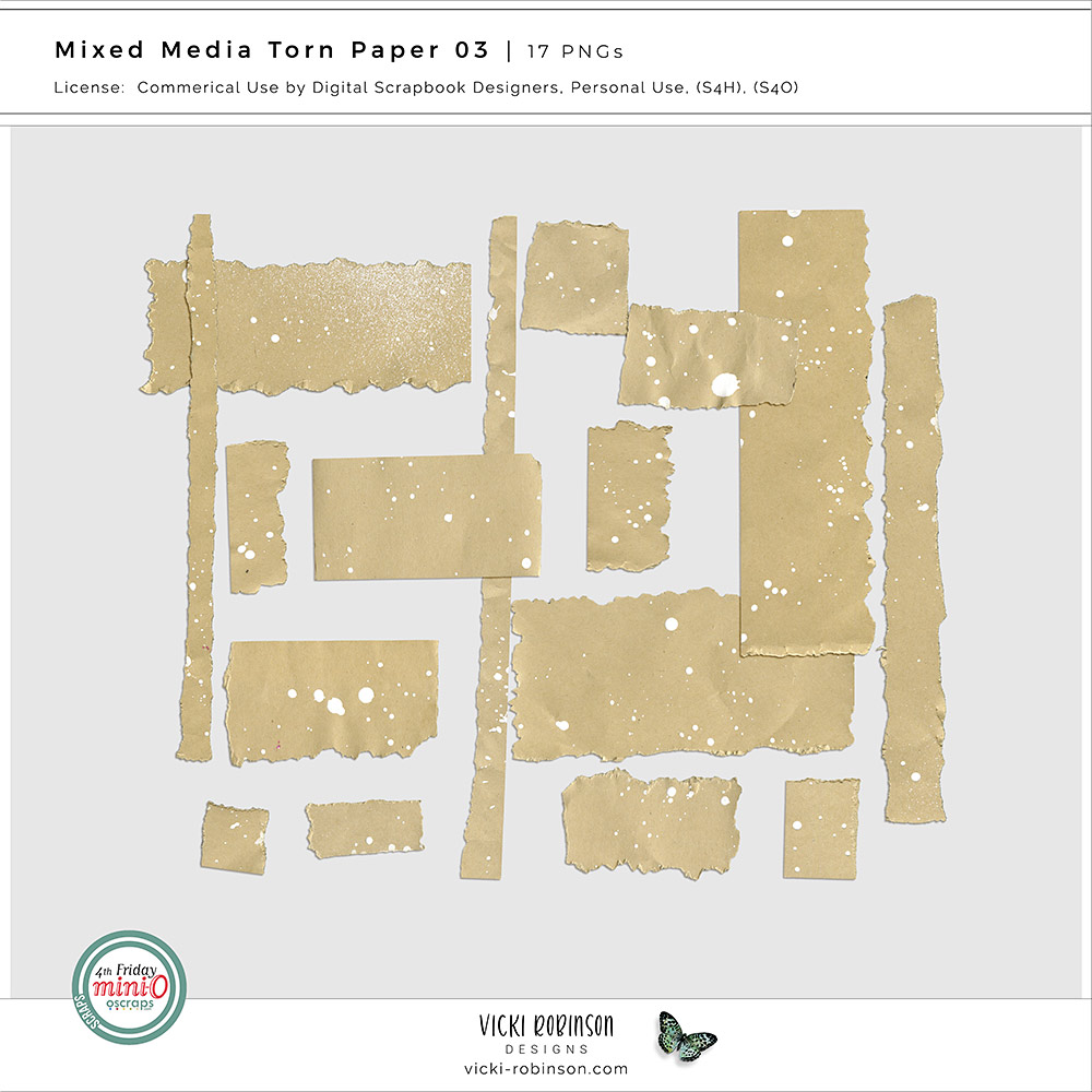 Mixed Media Torn Paper 03