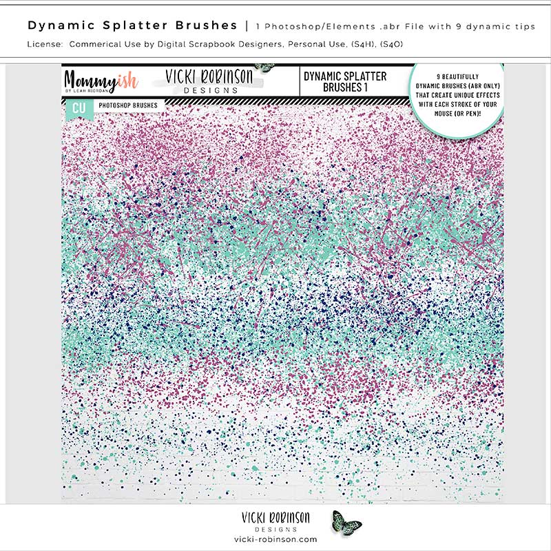 Dynamic Splatter Brushes 01 with Mommyish