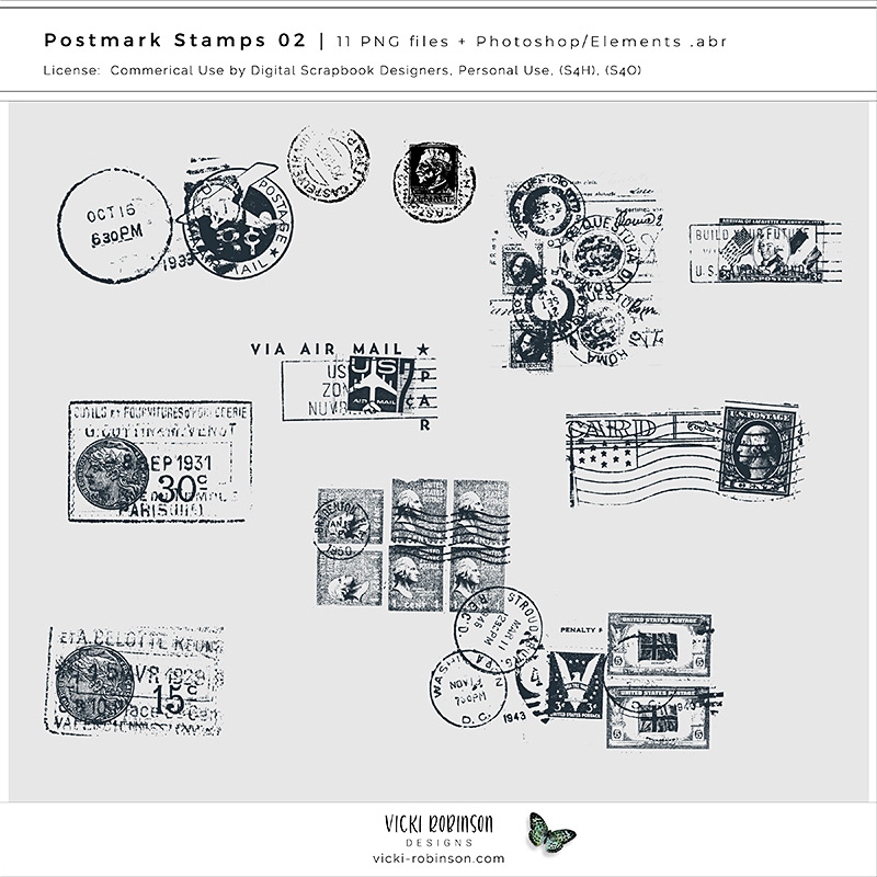 Postmark Brushes and Stamps 02