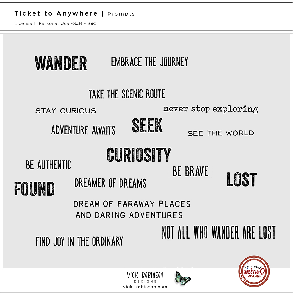 Ticket To Anywhere Word Art