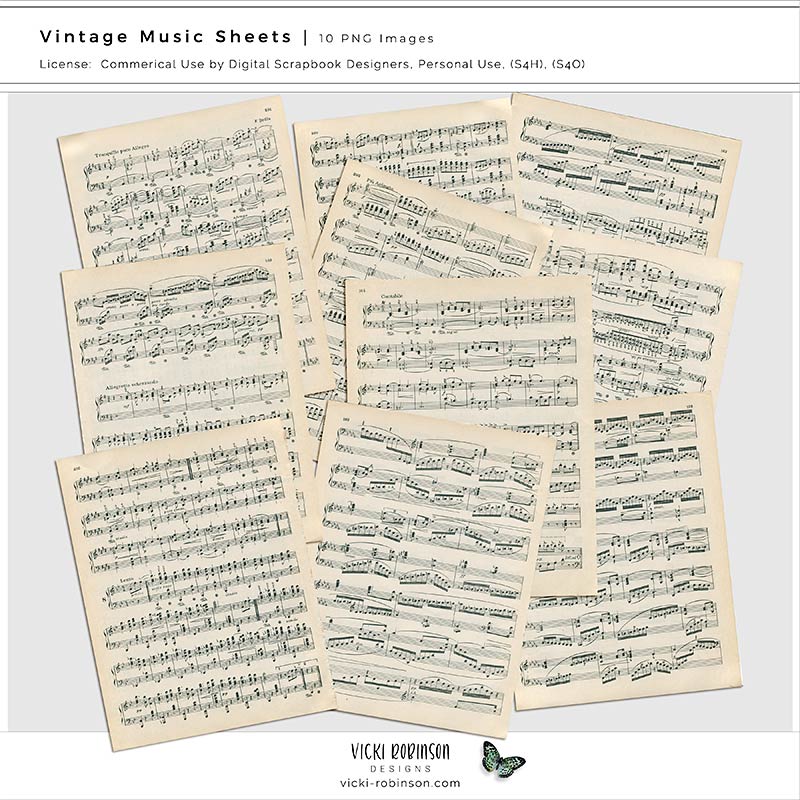 Vintage Music Sheets