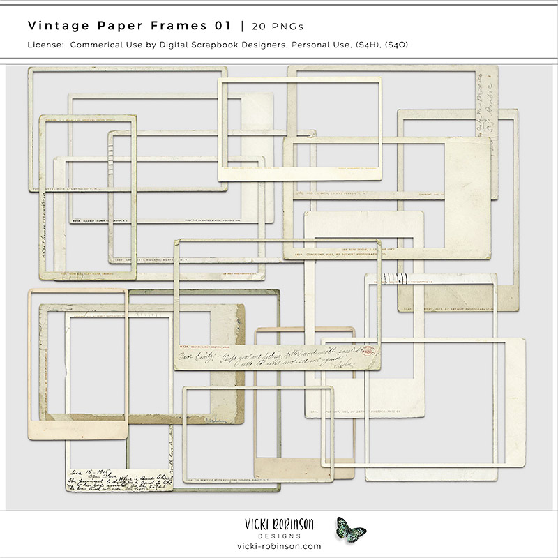 Vintage Paper Frames 01