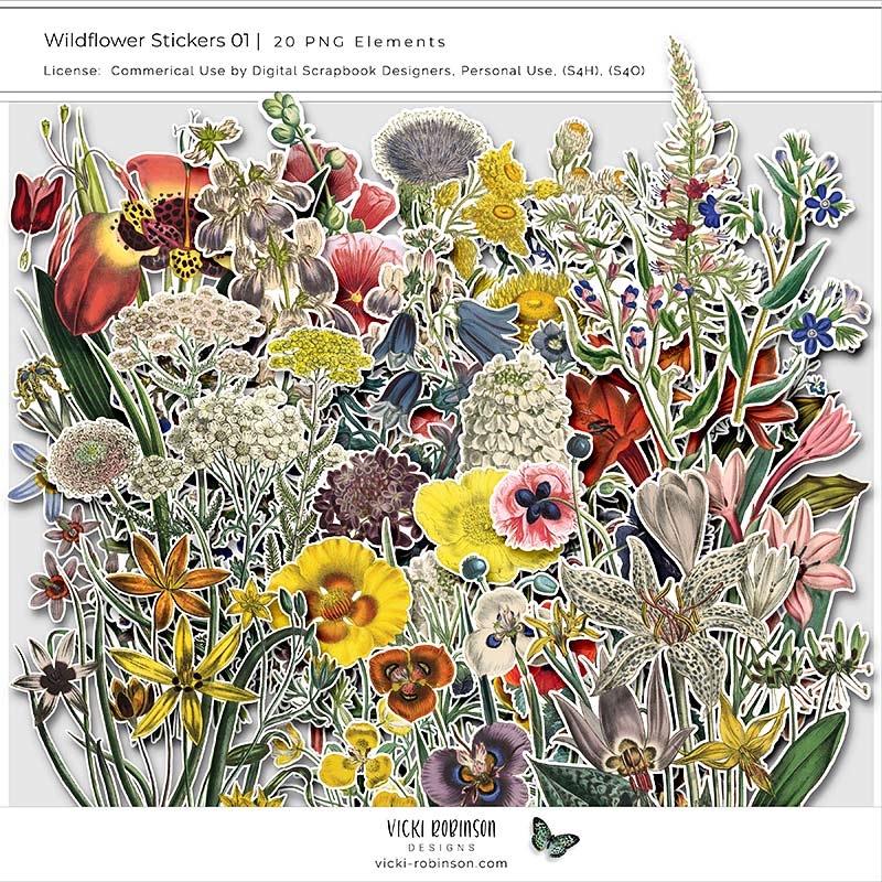 Wildflower Stickers 01