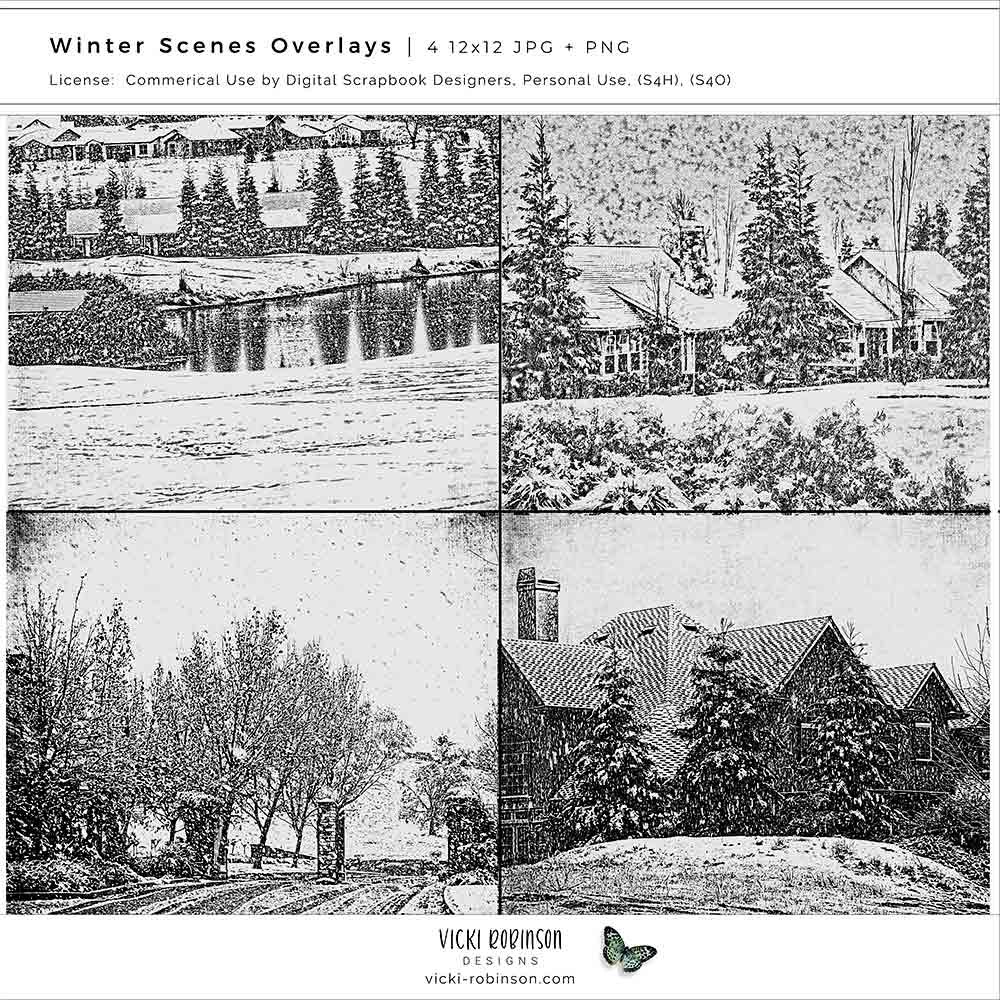 Winter Scene Overlays