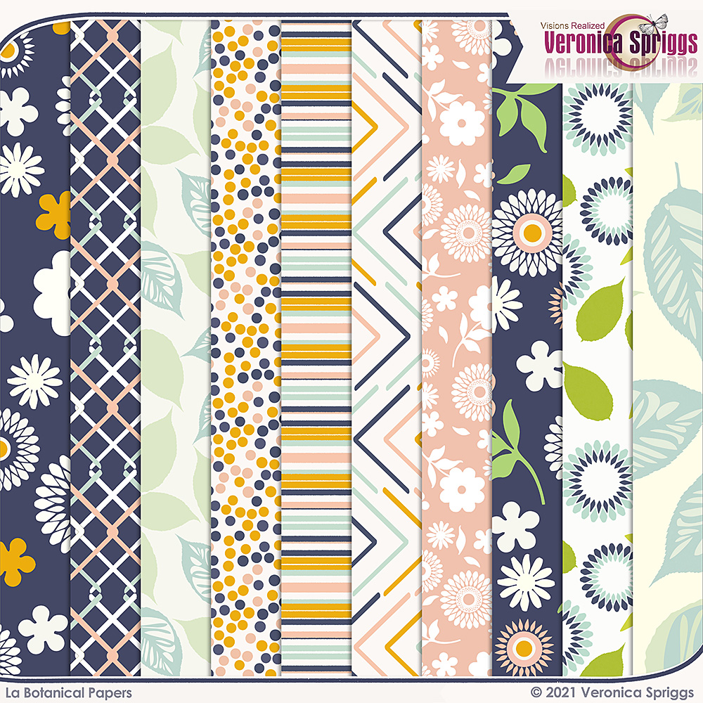 La Botanical Patterned Papers Pack