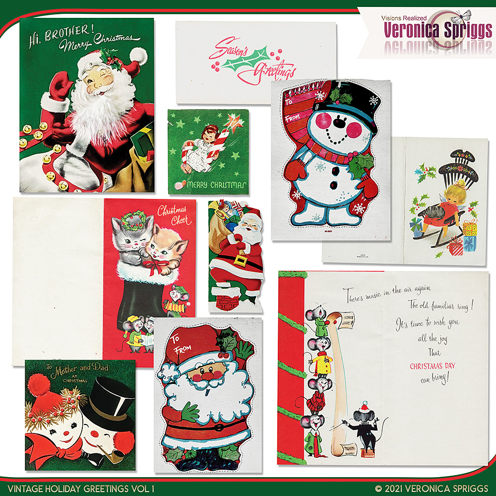 Vintage Holiday Greetings Vol 01