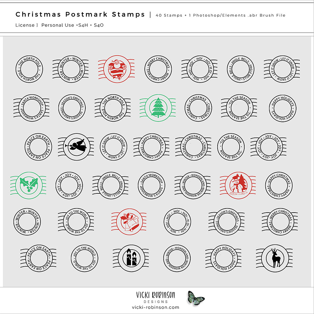 Christmas Postmark Stamps