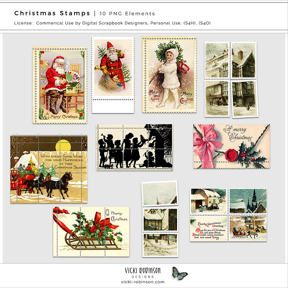 Christmas Stamps CU