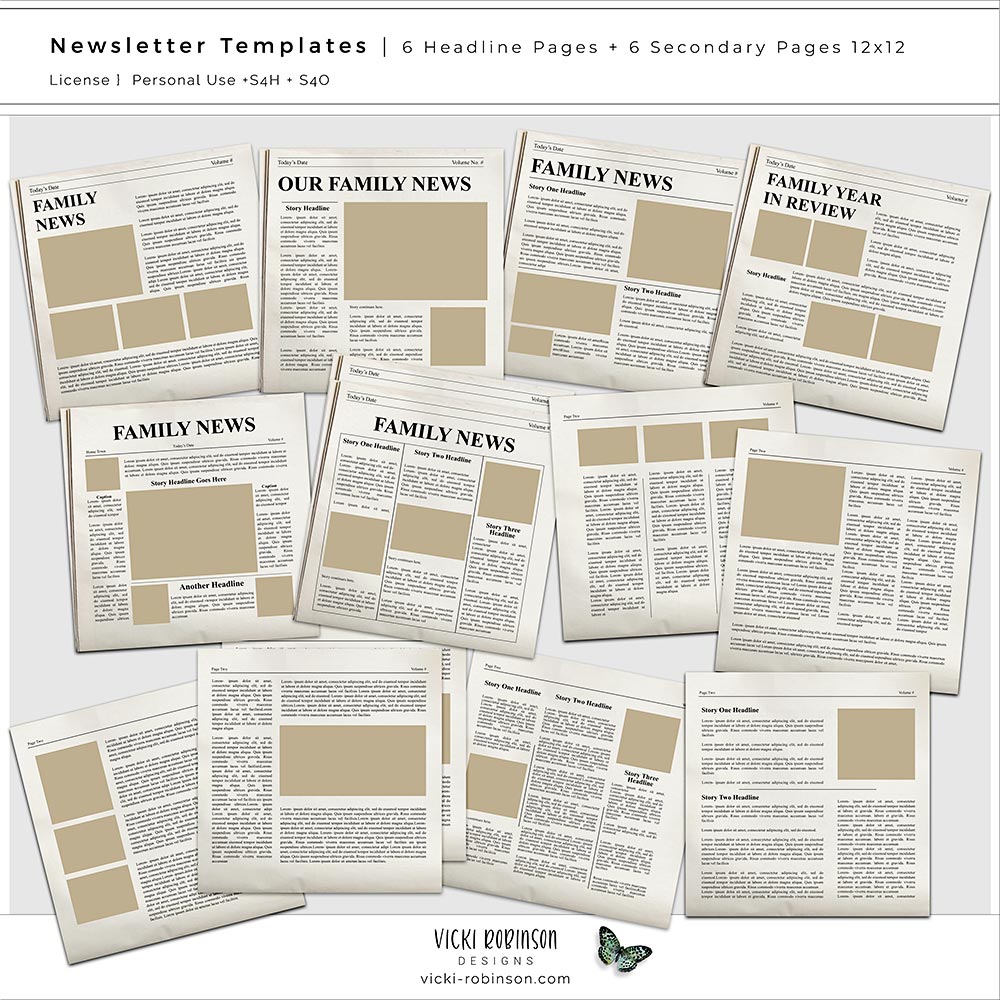 Newsletter Templates 12x12